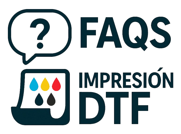 Impresión DTF FAQs Logo de preguntas frecuentes