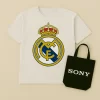 Impresión DTF por metros camisa y bolso con logo del Real Madrid